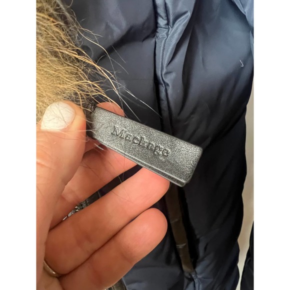 Mackage Kay-F Navy and Black Heavy Down Hooded Jacket Sz. M - Picture 3 of 12